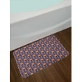 thumbnail image 2 of Flower Bath Mat, Ornamental Doodle Cat in Funky Tribal Floral Bouquet Heart Tulip Cartoon, Plush Bathroom Decor Mat with Non Slip Backing, 29.5" X 17.5", Dark Indigo Multicolor, by Ambesonne, 2 of 2