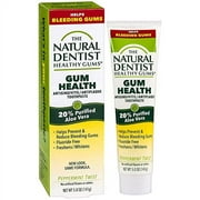 The Natural Dentist Healthy .. Gums Antigingivitis / Antiplaque .. SLS-Free Toothpaste with Aloe .. Vera, Peppermint Twist, 5 .. Ounce Tube