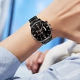 thumbnail image 5 of Father’s Day Men’s Openwork Quartz Watch – Alloy Case Stainless Steel Strap Business Casual Wristwatch, Fashion Skeleton Dial Analog Timepiece Gift for Dad, 5 of 6
