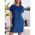 thumbnail image 2 of Vestido EVALESS de manga corta a la moda de verano 2025 para mujer, 2 of 5