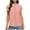 Pink, variant on Uaswgudfs Women's Standing neck Scrub Blouse - Relaxed Fit Outdoor Short Sleeve Top with Rounded Hem & Breathable Design