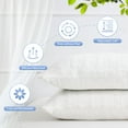 thumbnail image 3 of Meoflaw Cooling Pillows for Sleeping Standard Size Set of 2,Shredded Memory Foam Bed Pillow,Adjustable Loft Standard Pillow for Side & Back Sleeper-Medium Firm, 3 of 5