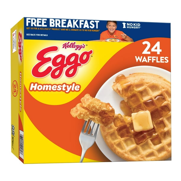 Eggo Homestyle Breakfast Waffles, 29.6 oz, 24 count, (Frozen)