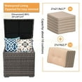 thumbnail image 3 of JOIVI Outdoor Storage Box, 88-Gallon Patio Rattan Storage Deck Box with Hinged Lid, Weather-resistant PE Wicker Container for Patio Cushions, Gardening Tools and Pool Toys, Gray, 3 of 8