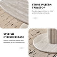 thumbnail image 6 of 47" Round Dining Table for 4, [Cylinder Pedestal Base] [Stone-Patterned] Modern Circle Dinner Table for Kitchen Dining Living Room, Gray Stone-patterned, 6 of 10