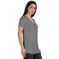 thumbnail image 2 of Inkmeso T-shirt Basique Col en U Été Manches Courtes Coton Uni Femmes, 2 of 7