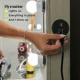 thumbnail image 6 of Ember Interiors Ibbie Modern Greige Makeup Vanity with Glass Top and Lighted Mirror, 6 of 11