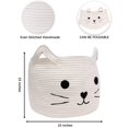 thumbnail image 2 of TACYKIBD  Animal Hamper Large Woven Animal Cotton Rope Storage Basket Laundry Basket Organizer With Cat Design for Towels Blanket Toys Clothes Pet Hamper for Cat 15 L x 15 H, 2 of 18