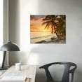 thumbnail image 3 of GOSMITH Beach Palm Tree Sunset Picture Canvas Wall Art with Framed Decor, 3 of 4