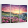 thumbnail image 2 of Designart 'Morning with Flowers in Mountains ' Landscape Photography Canvas Print, 2 of 3