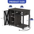 thumbnail image 5 of ModFusion Metal Aquarium Stand with RGB Lights & Power Outlet for 40-50 Gallon Tanks - Black & Gray, 5 of 11