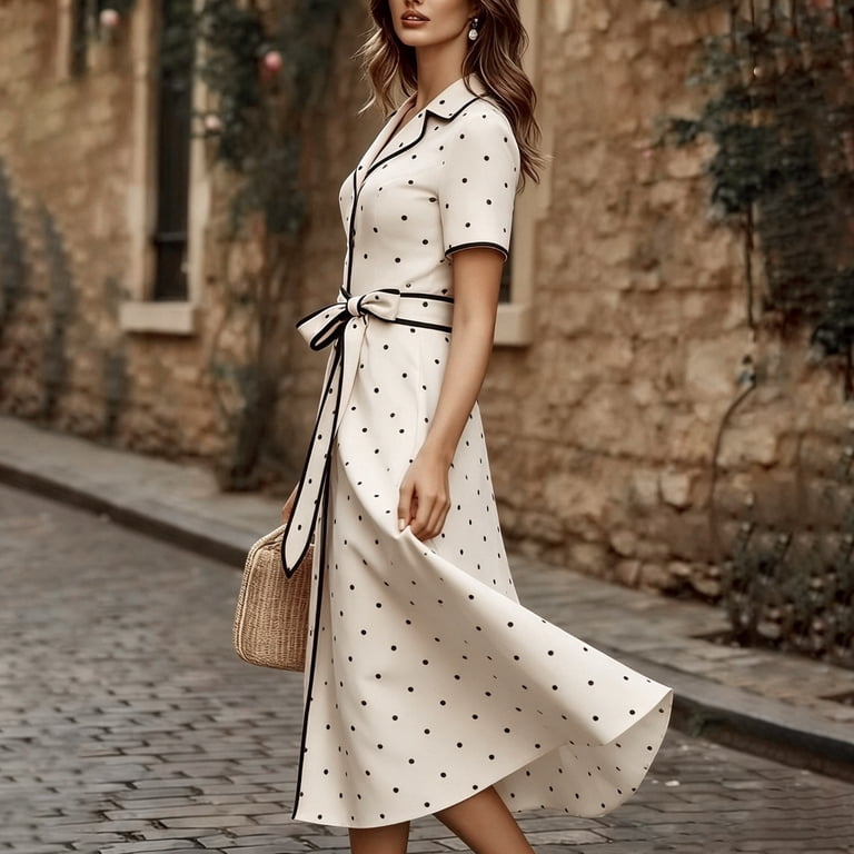 cute dresses vintage style Cute Light Yellow Printed Midi Dress | Trendy Women's Dress