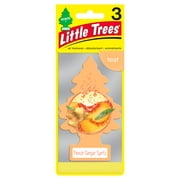 Little Trees Auto Air Freshener, Hanging Card, Peach Ginger Spritz Fragrance 3-Pack