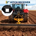thumbnail image 4 of 3 Point Quick Hitch for Tractors with 2 inch Receiver, 3000 lbs 5 Level Adjustable Heavy Duty Implement Attachment, Category 1 and 2 Compatible for Mowers Plows Landscaping, Orange/Green/Black, 4 of 7
