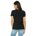 thumbnail image 2 of Bella Canvas 6405 Missy Jersey T-Shirt à Manches Courtes à Col en V, m, Noir, 2 of 3