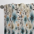 thumbnail image 3 of Designart "Cool Grey Blue Floral Sleekness" Floral White Curtain 1 Panel, 3 of 6