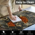 thumbnail image 4 of Marble Anti-Fatigue Kitchen Rug Set of 2 Black Gold Honeycomb Vintage Geometric Cushioned Kitchen Floor Standing Mat Waterproof Non-Slip Kitchen Mat and Rugs PVC Ergonomic Comfort Foam Rug, 4 of 6