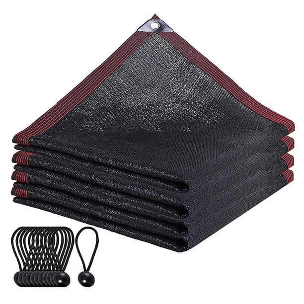 Yuarrent Tela de sombra de * Lona de sombra de gran tamaño Lonas de red de malla de pantalla de parasol ultra duraderas negras para exteriores con Jardín y Patio Yuarrent HA013866-00