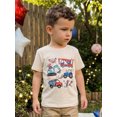 thumbnail image 5 of BemeyourBBs Toddler Baby Boy 4th of July Shirt Baby Fourth of July Outfit Summer Patriot Excavator T-Shirt Short Sleeve Graphic Tee Memorial Day Independent Day Vehicle Shirt Top, 5 of 9