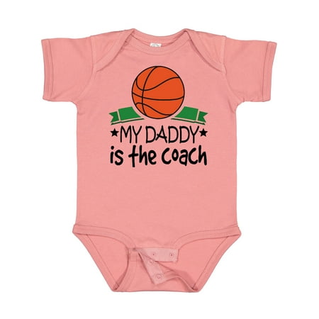 

Inktastic Basketball My Daddy is the Coach Gift Baby Boy or Baby Girl Bodysuit