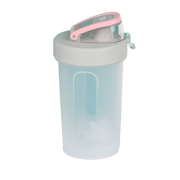 Btomtd 10oz Protein Shaking Cup Stirrer and Scale Sport Water Bottle, Handheld Mixing Water Bottle for Sports, Personal Size Shaker Cup and Mug, Gray