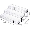 thumbnail image 6 of Home Intuition 3-Tier Spice Rack Step Shelf Cabinet Organizer, Clear (2), 6 of 6