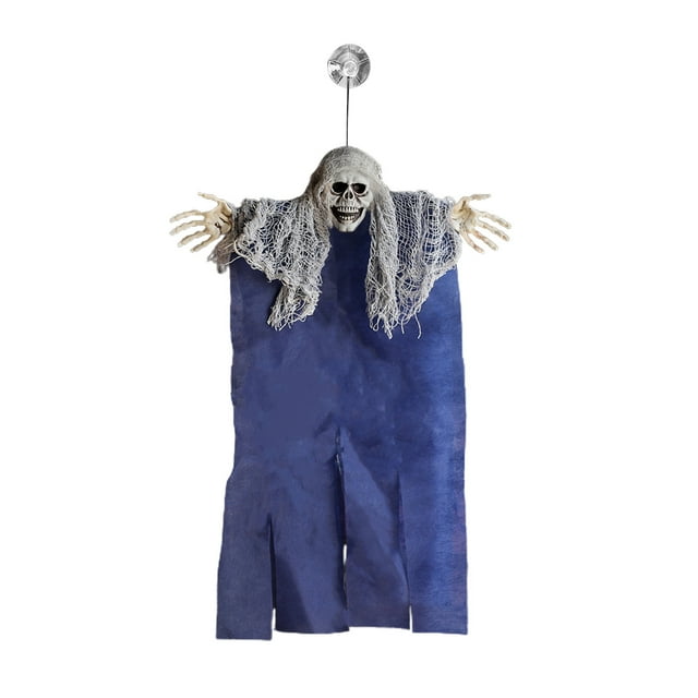 SDNall Scary Halloween Decorations, Outside Halloween Decorations, Life Size Halloween Skull Prop - Hanging Decoration with Suction Cups - Perfect for Parties, Hanging Halloween Decorations