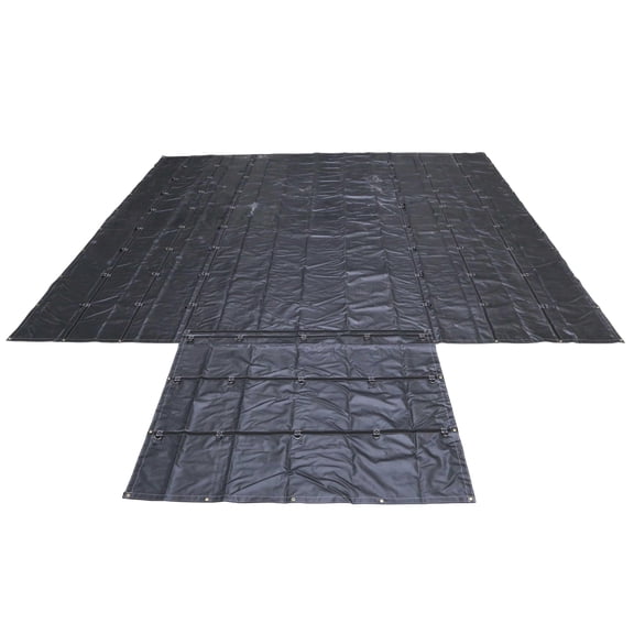 Heavy Duty Lumber Tarp - 20' x 18' (6' Drop & Flap) - 18 oz. Black T