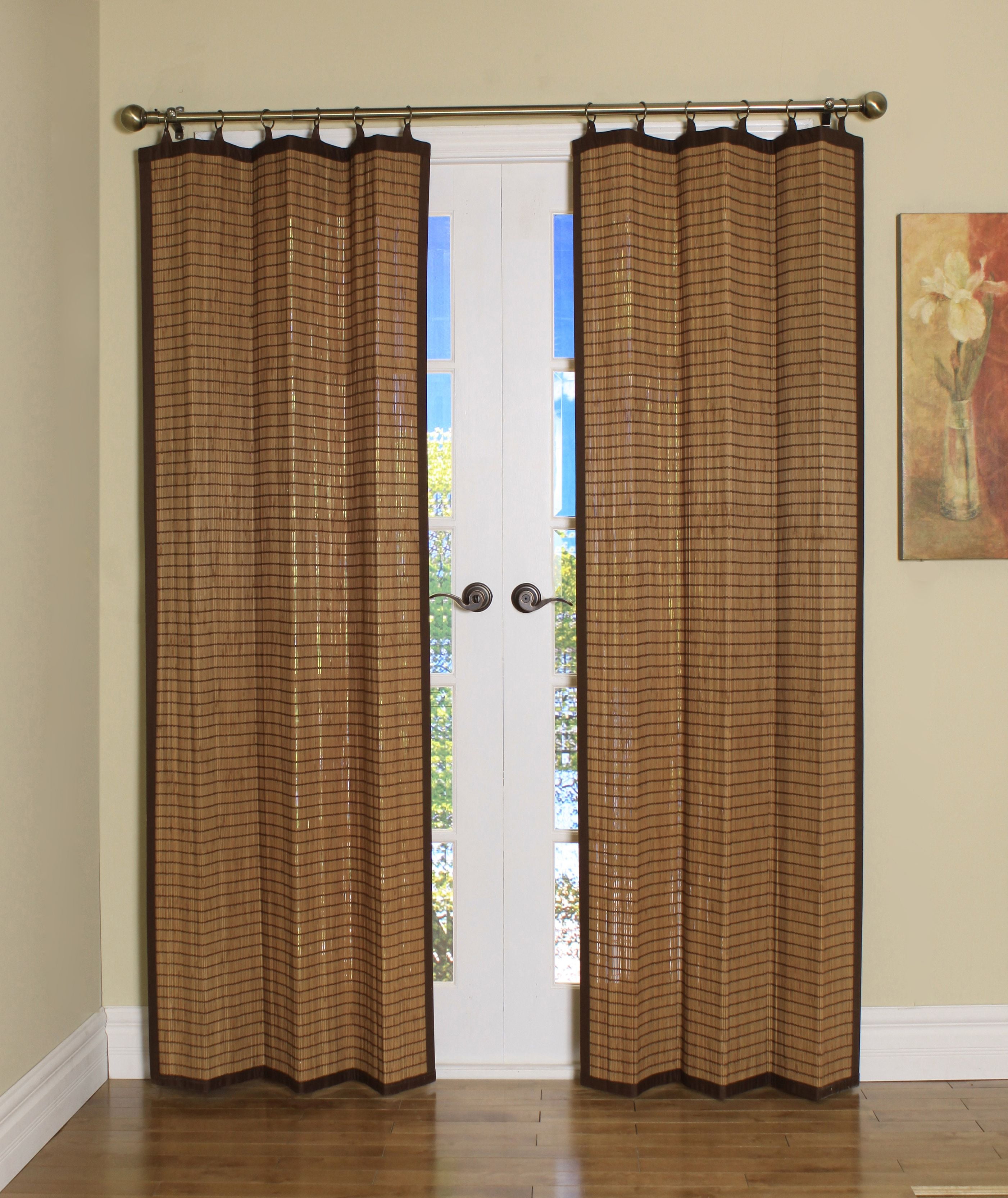 Versailles' Bamboo Wood Curtain Ring Top Panel (40in x 84in)