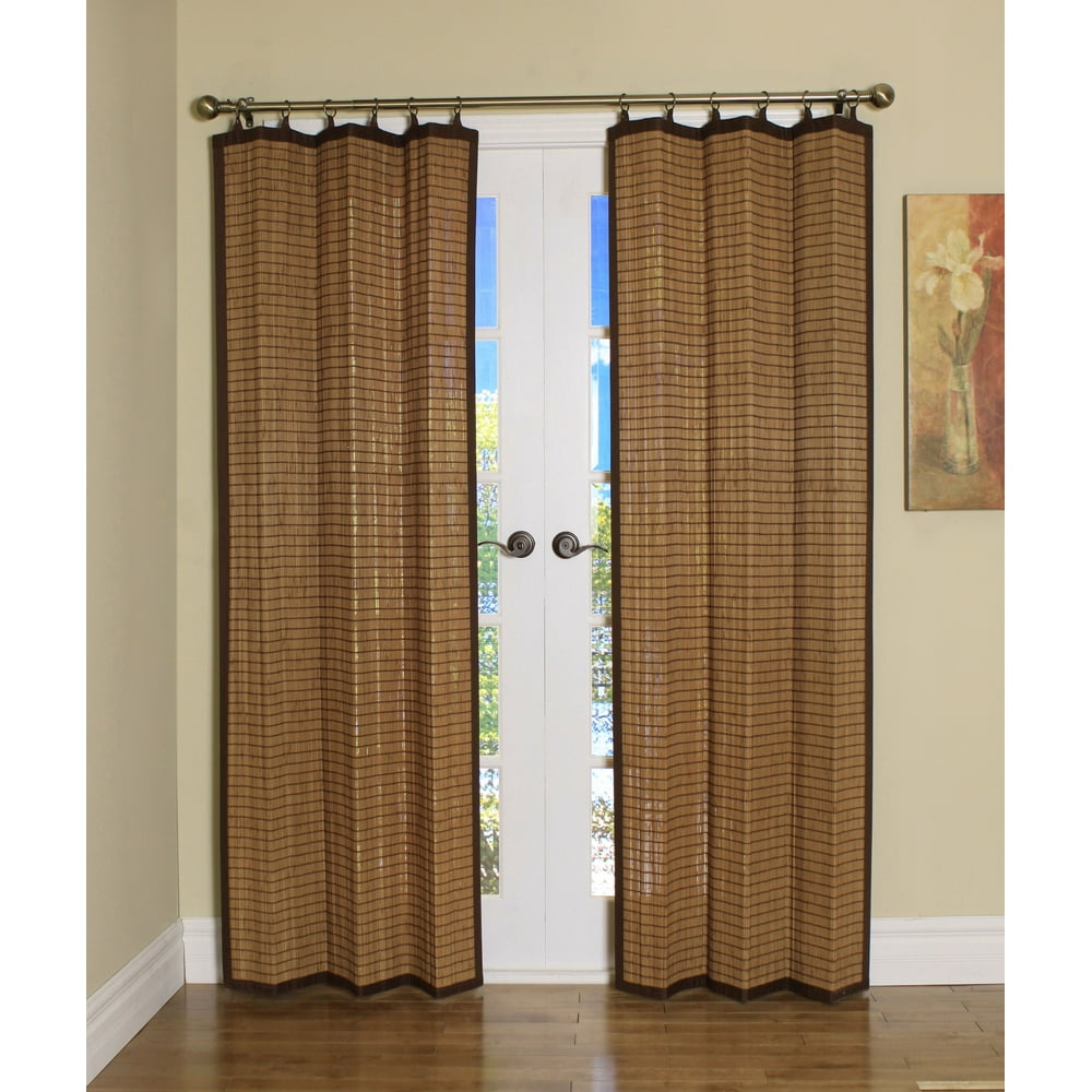 Versailles' Bamboo Wood Curtain Ring Top Panel (40in x 84in)
