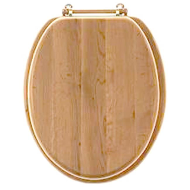 Details about   Round Wood Toilet Seat Closed Front Lid Honey Oak Brass Hinge Bathroom Hardware 