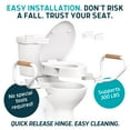 thumbnail image 6 of Lunderg Raised Toilet Seat with Handles - Elongated - Easy to Install Toilet Seat Risers for Seniors - Adds 3 Inches & Works like the one you’ve always use - Elegant design, 6 of 11