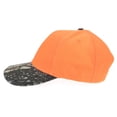 thumbnail image 3 of Mens Low Crown 2 Tone Camouflage Bill Hunting Cap Orange Body, 3 of 4