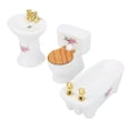 thumbnail image 1 of Bañera para casa de muñecas, baño en miniatura para casa de muñecas 1/24, kit de lavabo, inodoro y bañera para casa de muñecas, juego de baño para casa de muñecas, innovación moderna, 1 of 14