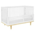thumbnail image 4 of Davinci Marley Modern Pine Wood 3-In-1 Convertible Crib in White/Natural, 4 of 11
