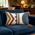 thumbnail image 6 of Bohemian Embroidered Cushion Cover, Velvet Throw Pillow Case With Tassels, Decorative Boho Pillow Cover For Sofa, Bed, Living Room, And Home Decor, 6 of 7