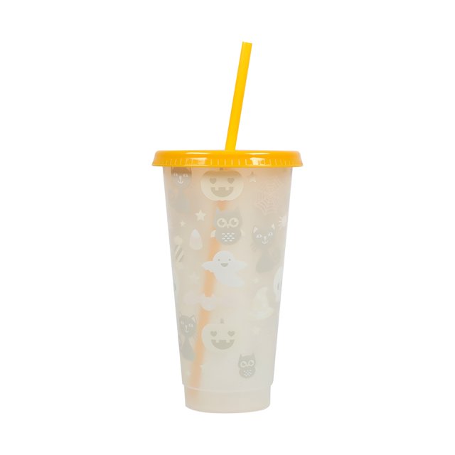 HAOMONZEN Halloween Color Changing Cups with Lids And 24oz Plastic Halloween Tumblers Set Halloween Party Cups Reusable Cups with Lids And for Halloween Party Deals of the Week Clearance