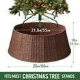 thumbnail image 2 of Christmas Tree Collar,Christmas Tree Base Christmas Tree Basket Collar for Home, Living Room,for Covering Tree Stand (Brown), 2 of 6