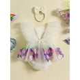 thumbnail image 3 of Nygoyerh Baby Girl 2Pcs Summer Outfits 3M 6M 12M 18M Ruffle Sleeveless Playwear 3D Flower Tutu Romper Dress with Headband Set Newborn Infant Clothing for Casual, 3 of 8