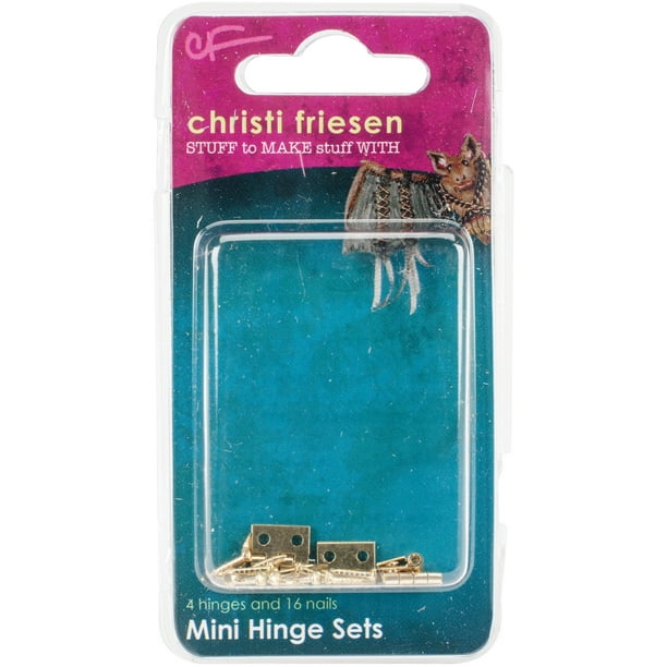 Christi Friesen Mini Charnières 4/Pkg-Brass