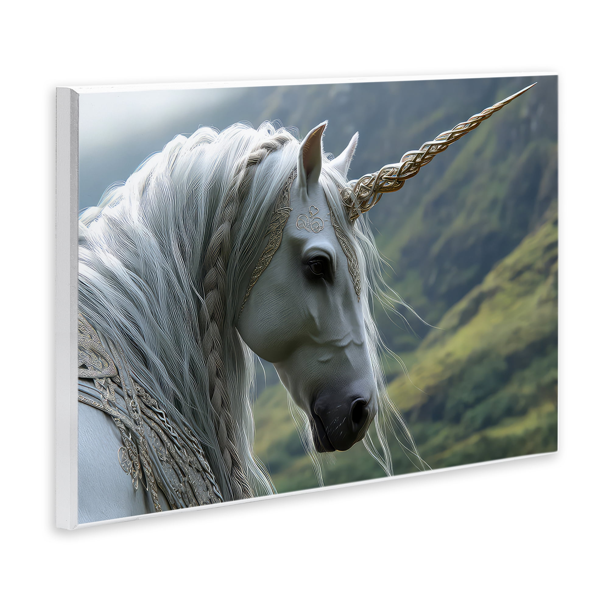Stupell Industries Celtic Unicorn Braided Mane Wall Plaque Art, design by The Wands Want