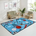 thumbnail image 4 of GZHJMY Soft Foam Nursery Area Rugs Sporting Goods Blue Non Slip Play Mats for Kids Boys Girls Playing Room Living Room72x48 inch Carpet Runner, 4 of 6