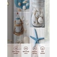 thumbnail image 3 of Starfish Sheer Curtains 45 Inch Length 2 Panels Set, Semi Transparent Voile Rod Pocket Curtains for Living Dining Room Bedroom Drapes Ocean Shell Coastal Nautical Flag Light-house, 3 of 6