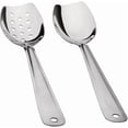 thumbnail image 3 of IMEEA 10-Inch Slotted Spoon with Flat Tips 18/8 Stainless Steel Serving Spoon Metal Basting Spoons Cooking Spoons, Set of 2, 3 of 8