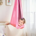 thumbnail image 6 of Sensory Swing for Kids/Adults, Therapy Swing Toddlers Hammock for Autism, ADHD,Special Needs Swing for Calming & Relaxing, Sensory Chair Toys & Gift (Hardware Included), 59x110in (Pink), 6 of 7
