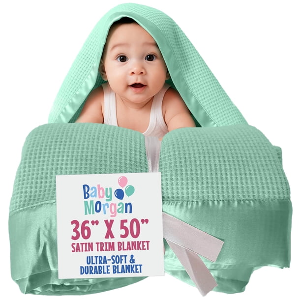 Manta Térmica para Bebé Baby Morgan Waffle 91x127 cm Menta