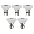 thumbnail image 1 of Uxcell 5-Pack Consejos de Boquilla de Lavadora a Presión, 40 Grados 1/4 Consejos de Lavadora a Presión para Limpieza de Superficies [Orificio de 1mm], 1 of 1