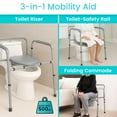 thumbnail image 5 of Vive Bariatric Bedside Commode for Adults, Elderly, Seniors, Handicapped Toilet Medical Chair, 5 of 8