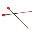 thumbnail image 1 of Marteau de Baguettes de Tambour, Fibre de Carbone Forte Ténacité + Fil de Coton Moyennement Dur Tête Ronde Marimba Maillets Aspect Vitré pour Percussions Basses Instruments Tête Rouge, 1 of 8