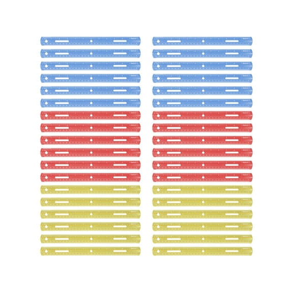 Westcott 12" Rulers Assorted Colors 36/Box 17722